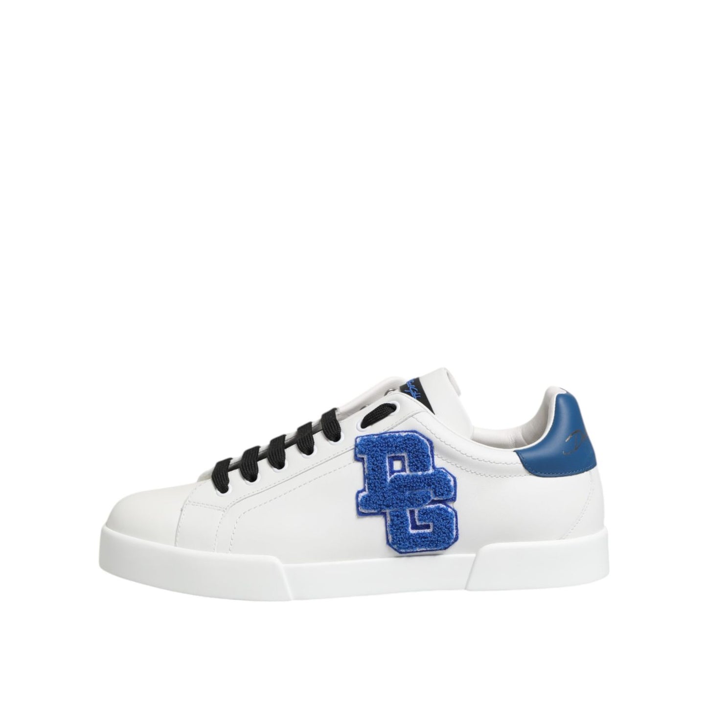 Dolce & Gabbana White Leather DG Logo Low Top Sneakers Shoes