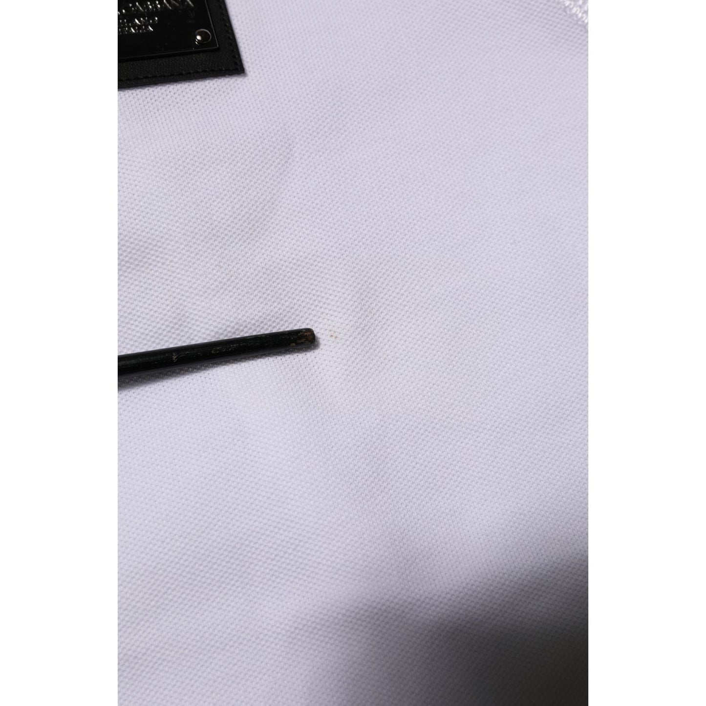 Dolce & Gabbana White Logo Short Sleeve Collared Polo T-shirt