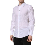 Dolce & Gabbana White MARTINI Long Sleeves Dress Formal Shirt