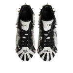 Dolce & Gabbana White Portofino Studded Men Sneakers Shoes