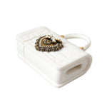 Dolce & Gabbana White Silicone Devotion Heart Cover Hand Bag Airpod Case with quilted effect and gold detailing