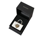 Dolce & Gabbana White Silicone Devotion Heart Cover Hand Bag Airpod Case in box with quilted design and gold detailing.