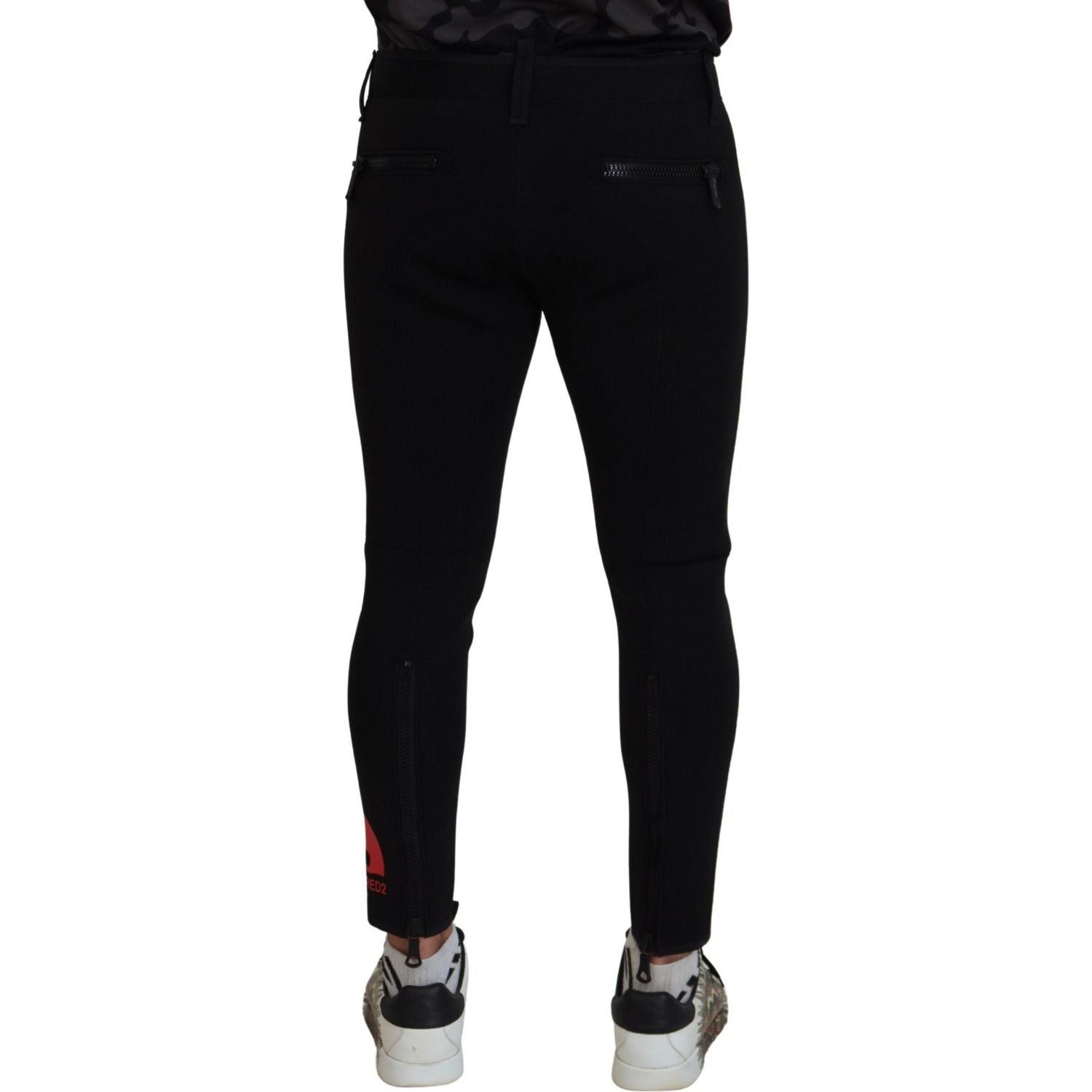 بنطال Dsquared² بقصة Slim Fit من البولي أميد بطبعة شعار