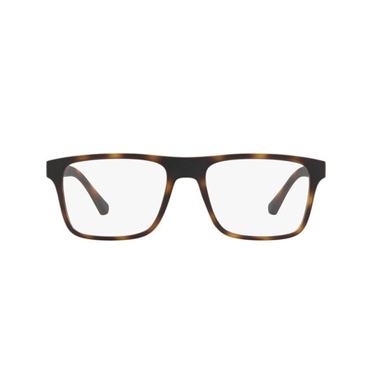 EMPORIO ARMANI MOD. EA 4115 Gent eyewear, front view of stylish brown rectangular frames.