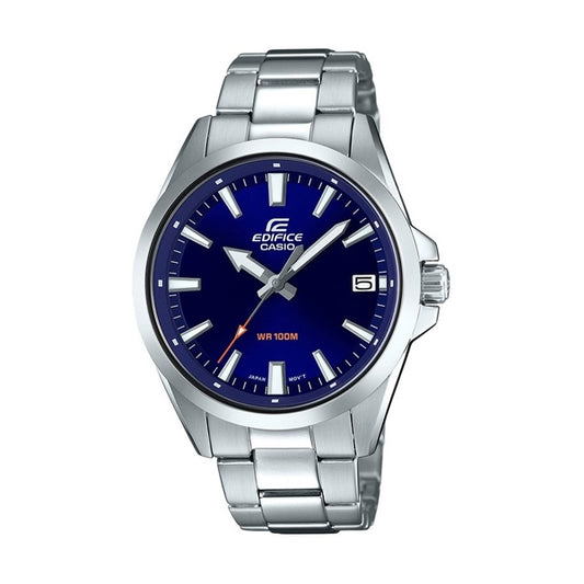 CASIO EDIFICE Mod. CLASSIC DATE - BLUE wristwatch, 42mm stainless steel case, quartz movement, 10 ATM water resistance, men's watch