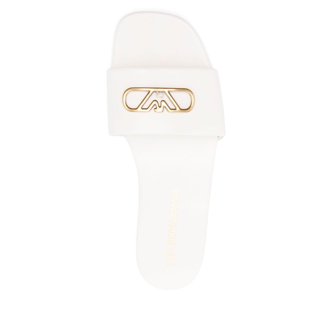 EMPORIO ARMANI EXCLUSIVE Emporio Armani Nappa-leather sandals with eagle plate
