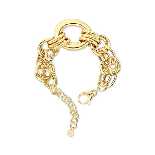 ETRUSCA JEWELS JEWELRY Mod. WSET00893.YG gold bracelet with a circular design and lobster clasp closure.