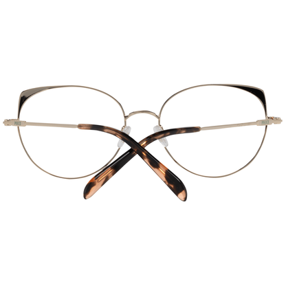 Emilio Pucci Gold Metal Glasses (Frames) for women, full-rim design, model with gold metal frame, lenses width 54mm