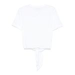 Back view of white Emporio Armani Logo Print T-Shirt with crew neck and short sleeves.