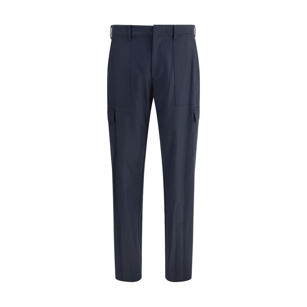 Etro Blue Wool Cargo Pants