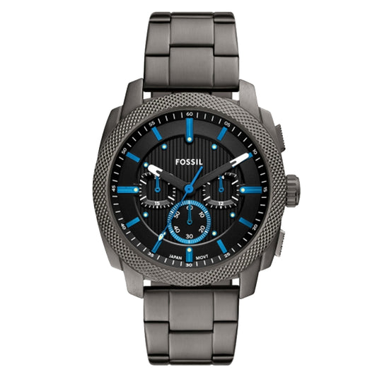 FOSSIL Mod. MACHINE men's wristwatch with 44mm case, official packaging, sleek design for gentlemen.