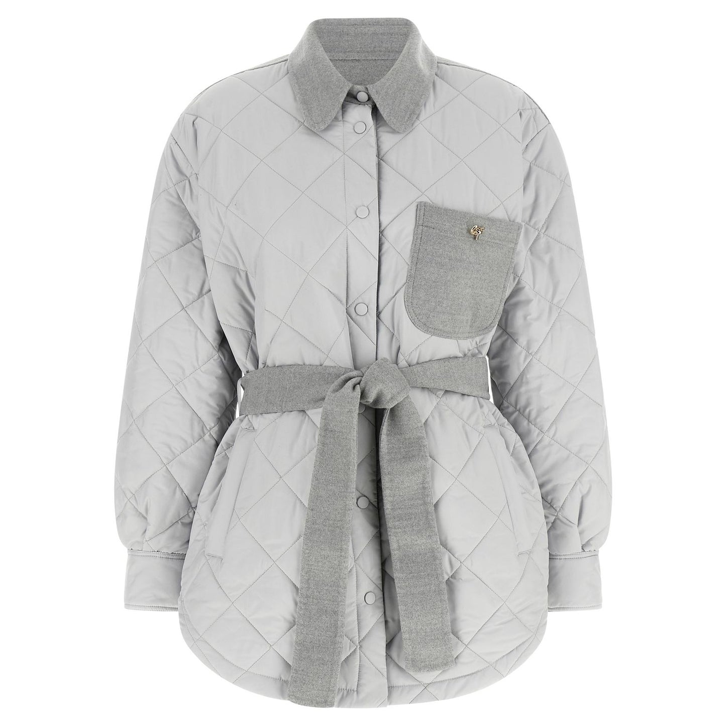 Fabiana Filippi Gray Polyester Shell Jacket