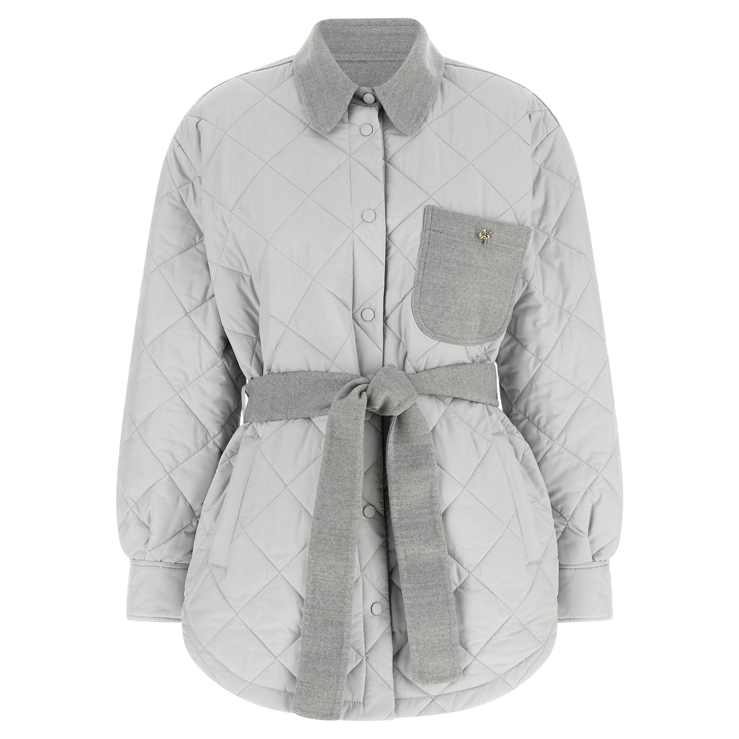 Fabiana Filippi Gray Polyester Shell Jacket