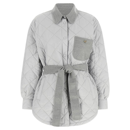 Fabiana Filippi Gray Polyester Shell Jacket