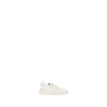 Fendi Flow Running Sneakers with raised sole, geometric eyelets, tone-on-tone logo, and side zipper, made of calf leather and rubber.