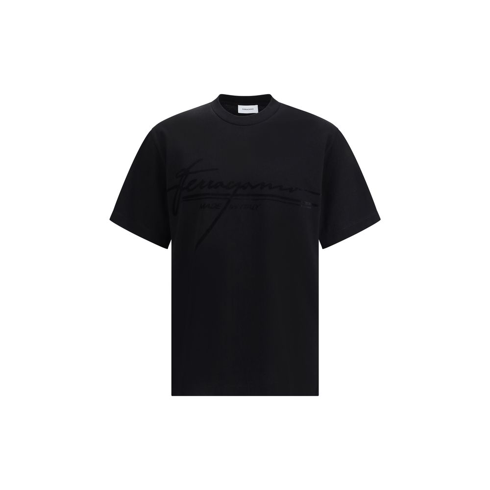 Ferragamo Black Cotton T-Shirt Ferragamo