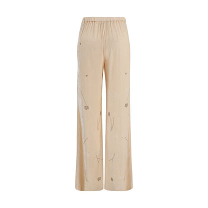 Forte_Forte Multicolor Viscose Flared Pants