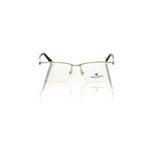 Frankie Morello Gold Metallic Unisex Frame with gold-colored metal and Havana temples, showcasing the Italian craftsmanship.