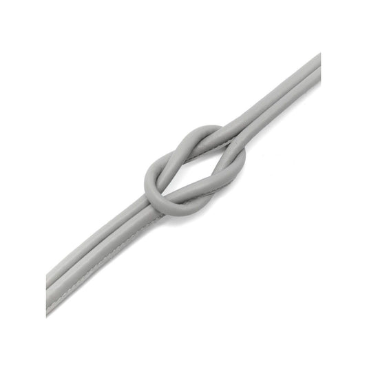 Light grey Furling By Giani Filo leather belt with padded and rolled design, featuring a self-tie fastening. Size: 226 cm length, 1 cm width.