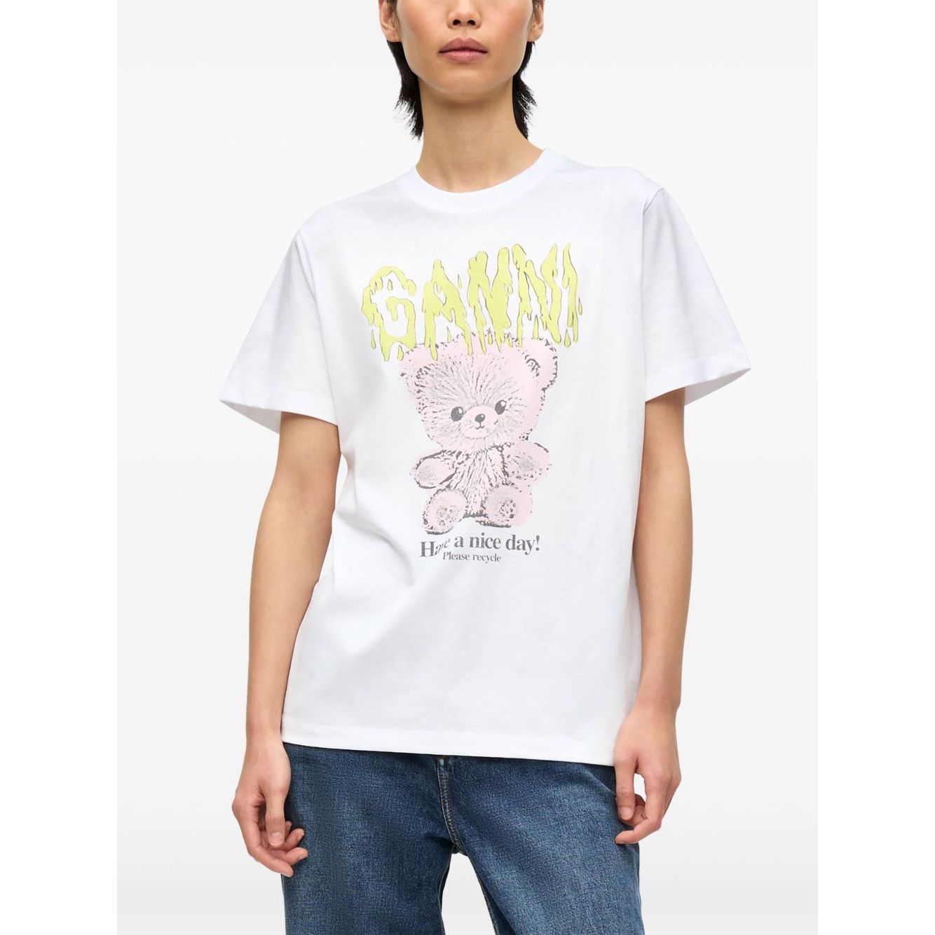 GANNI T-shirts and Polos White