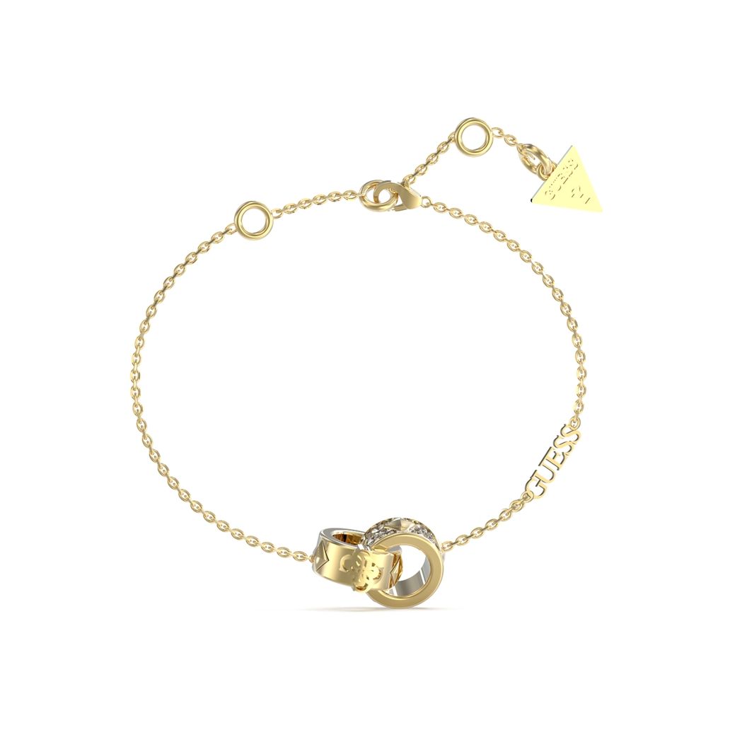 GUESS JEWELS JEWELRY Mod. JUBB03282JWYGS delicate gold bracelet with triangle charm, elegant accessory