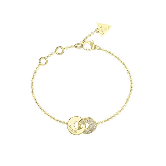 Elegant bracelet from GUESS JEWELS JEWELRY Mod. JUBB05220JWYGS in yellow gold with intricate bead design.