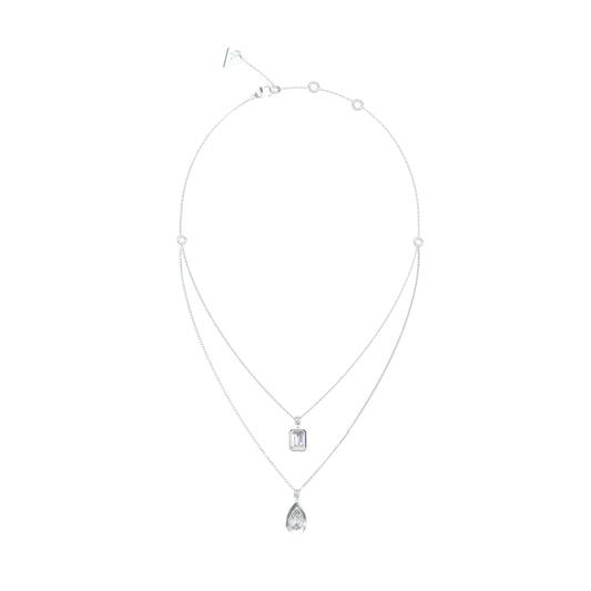 GUESS JEWELS JEWELRY Mod. JUBN05242JWRHT-U silver necklace with pendant charms.