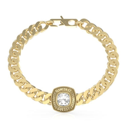 Elegant gold bracelet from GUESS JEWELS JEWELRY Mod. JUMB01373JWYGS with a central crystal accent.