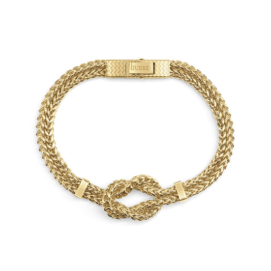Gold bracelet from GUESS JEWELS JEWELRY Mod. JUMB05027JWYGS with knot detail design.