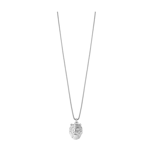 GUESS JEWELS JEWELRY Mod. JUMN01387JWSTT-U silver necklace with ornate pendant design.