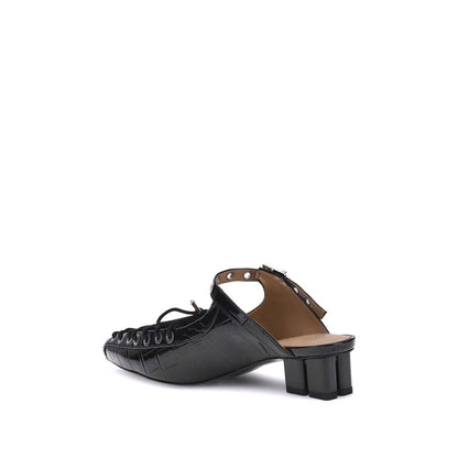 Ganni Black Polyethylene Mules Ganni