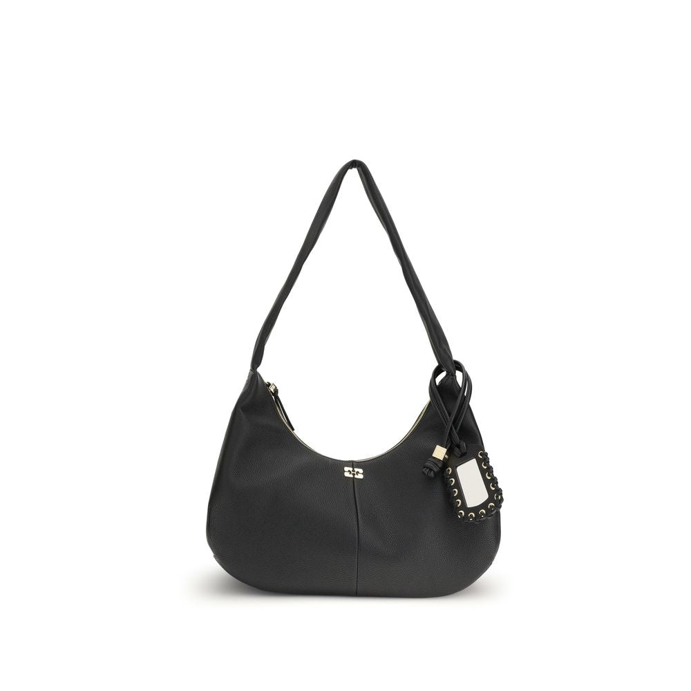 Ganni Black Recycled Polyester Shoulder Bag Ganni