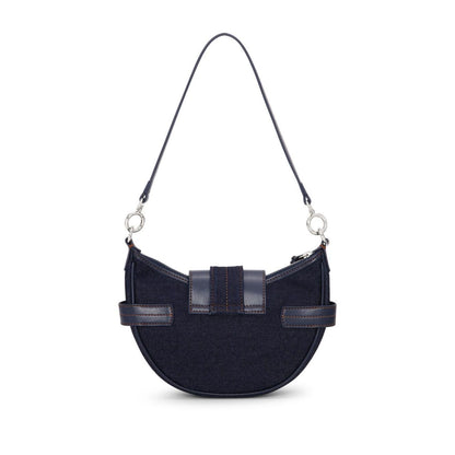Ganni Buckle small denim cross-body bag