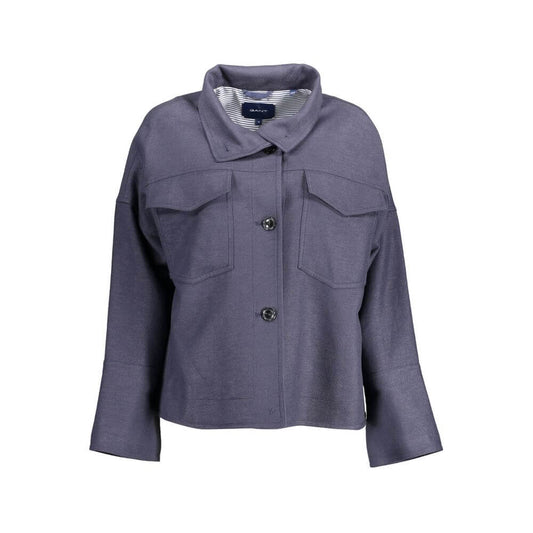 Gant Blue Cotton Jackets & Coat