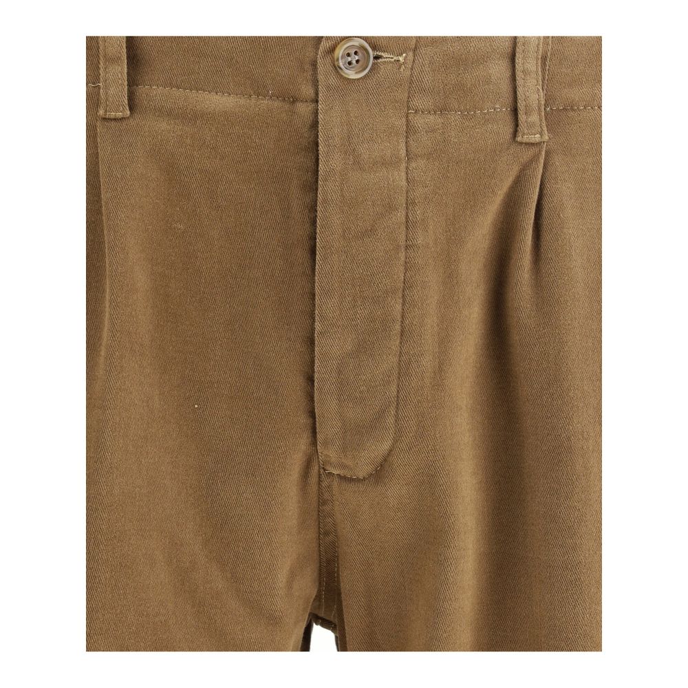 Germano Brown Cotton Pants Germano