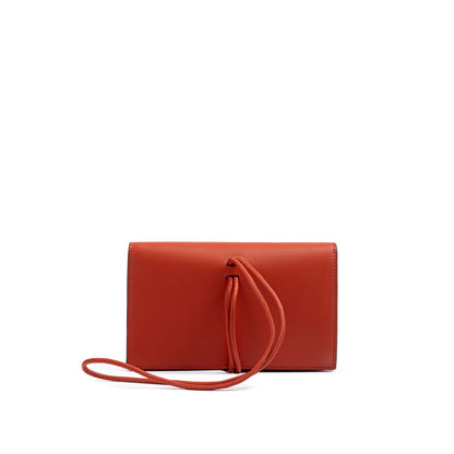 Giada Red Leather Clutch Bag Giada