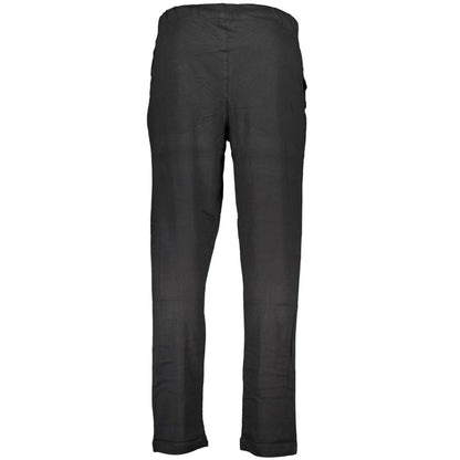Gianmarco Venturi Black Cotton Men's Trouser