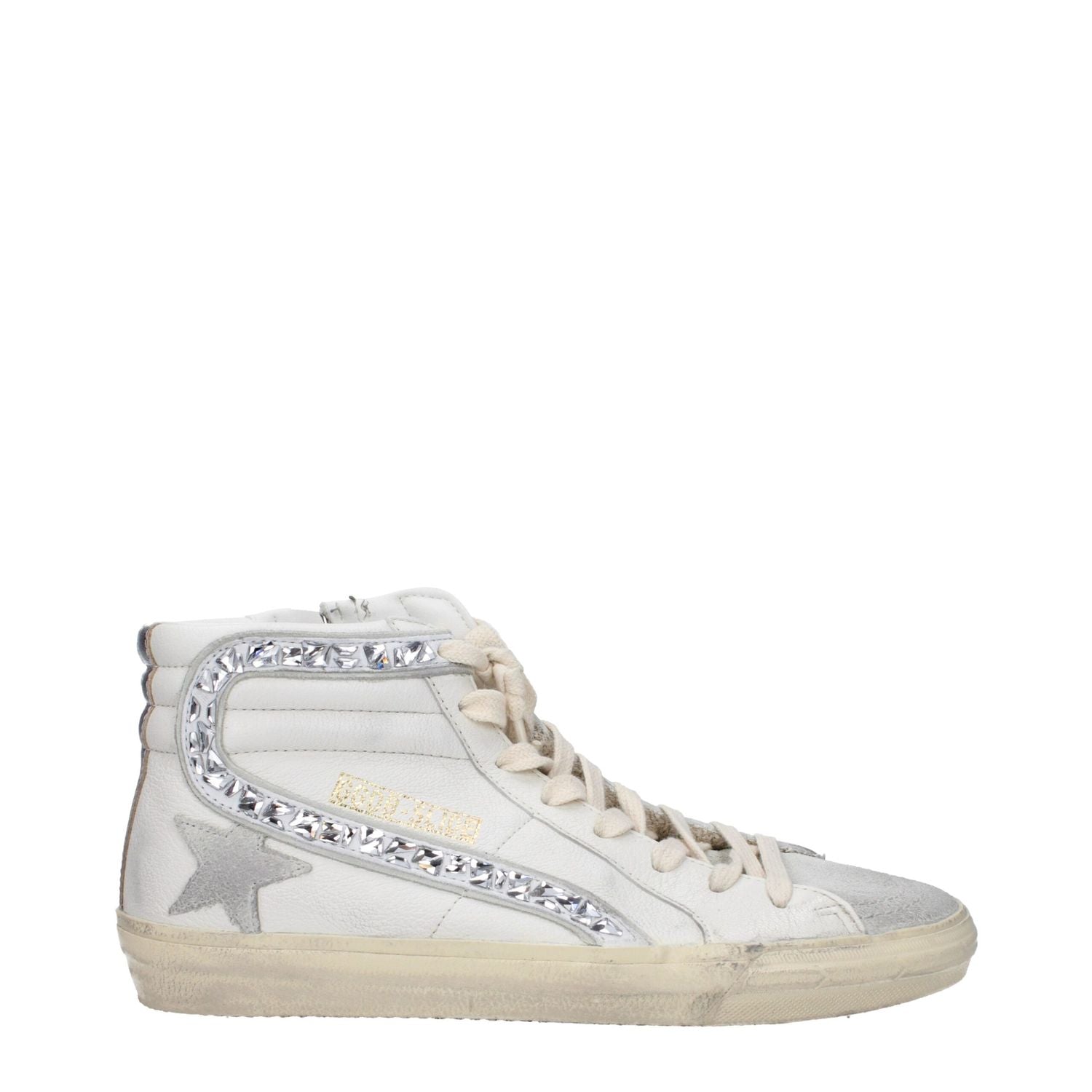 Golden Goose White Leather High Top Sneakers