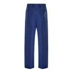 Gucci Blue Classic Cotton Pants