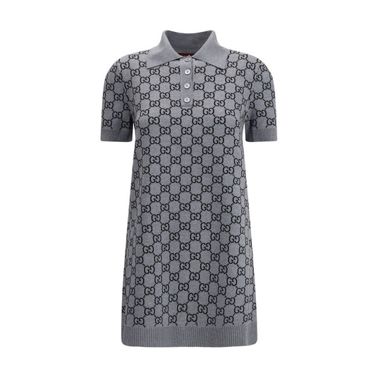 Gucci Gray Wool Casual Dress Gucci