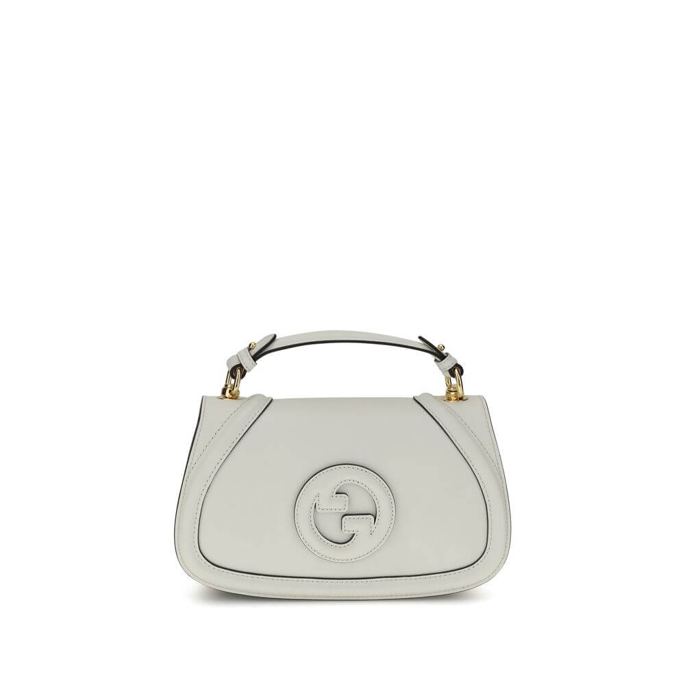 Gucci White Calf Leather Bos Taurus Handbag