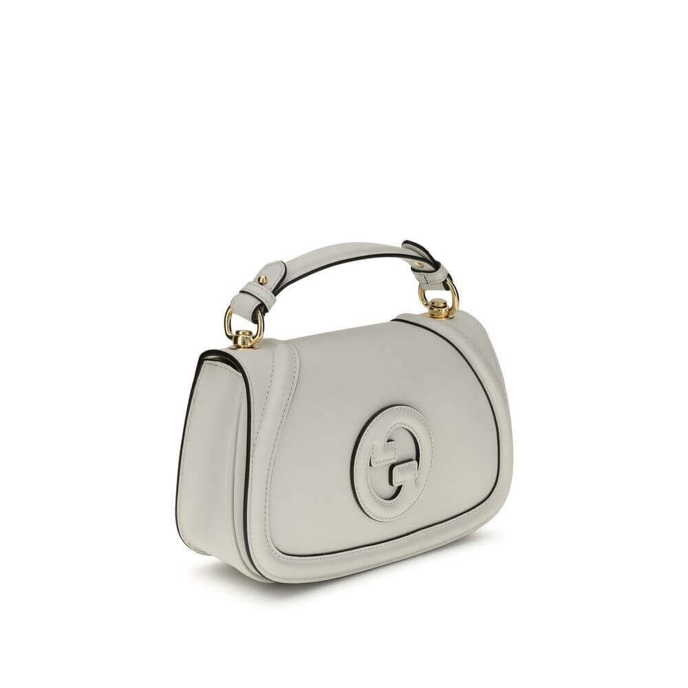Gucci White Calf Leather Bos Taurus Handbag