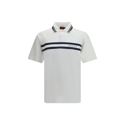 Gucci White Cotton Polo Shirt Gucci