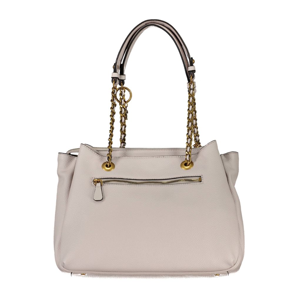Front view with bag zipped and handles upright.