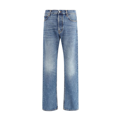 Haikure Blue Cotton Straight-Leg Jeans Haikure