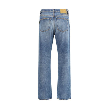 Haikure Blue Cotton Straight-Leg Jeans Haikure