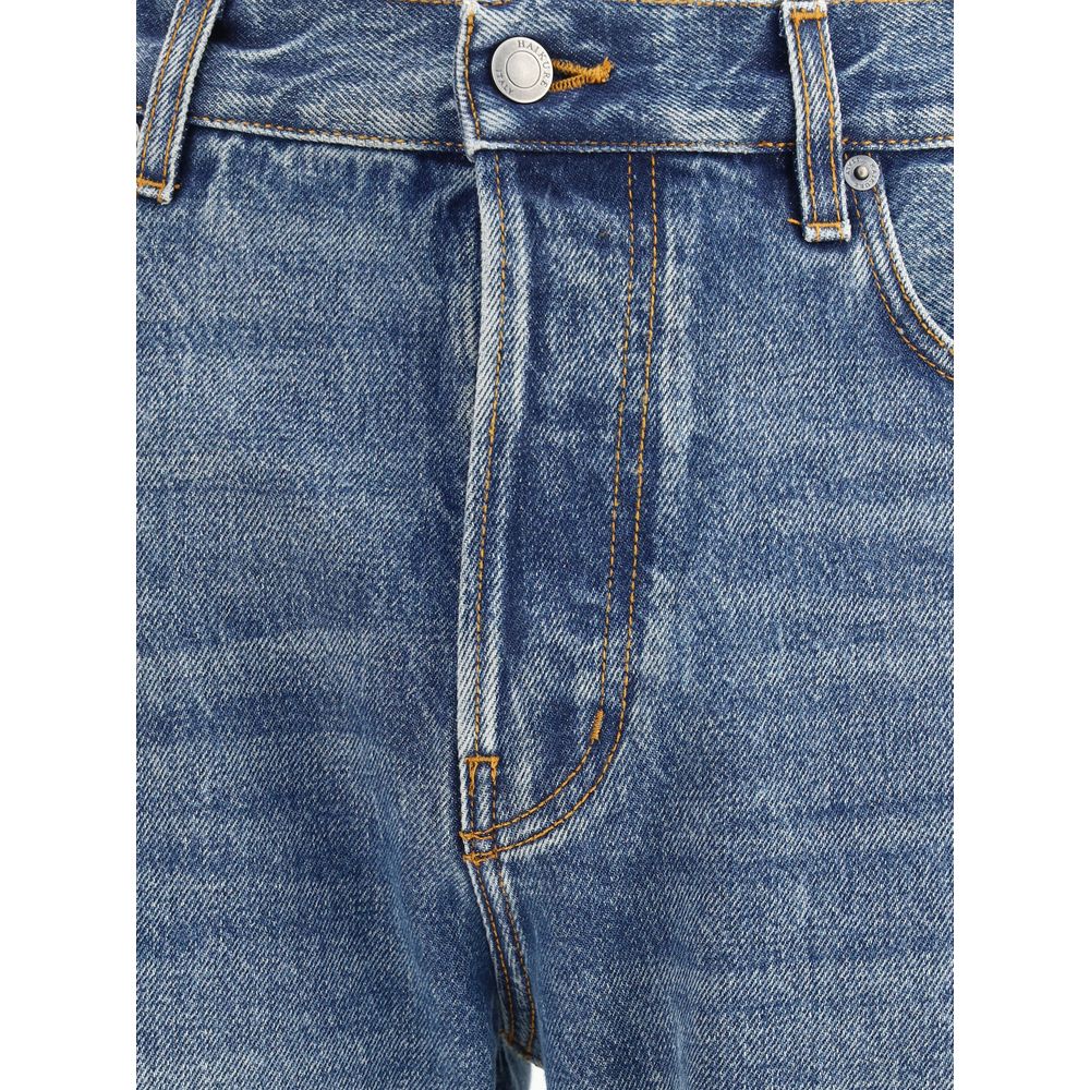 Haikure Blue Cotton Straight-Leg Jeans Haikure
