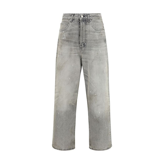 Haikure Gray Cotton Straight-Leg Jeans Haikure