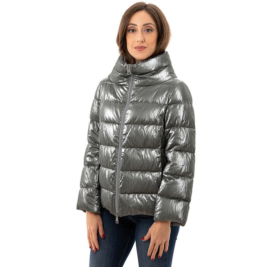 Herno Silver Viscose Jackets & Coat HE-7421668-IT42|M