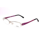 Hogan Gray Metal Frames with glossy palladium gray finish, model HO5008016, lens/bridge/temple size 52/18/135mm, for women.